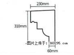 产品分解图型 - 檐口线，型号：SX311-YK-3，规格：230x310mm(3) - 随州三象EPS建材 suizhou.sx311.cc
